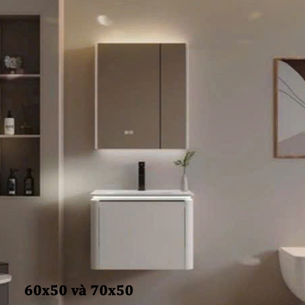 Bộ tủ chậu lavabo, tủ gương phòng tắm CR-284