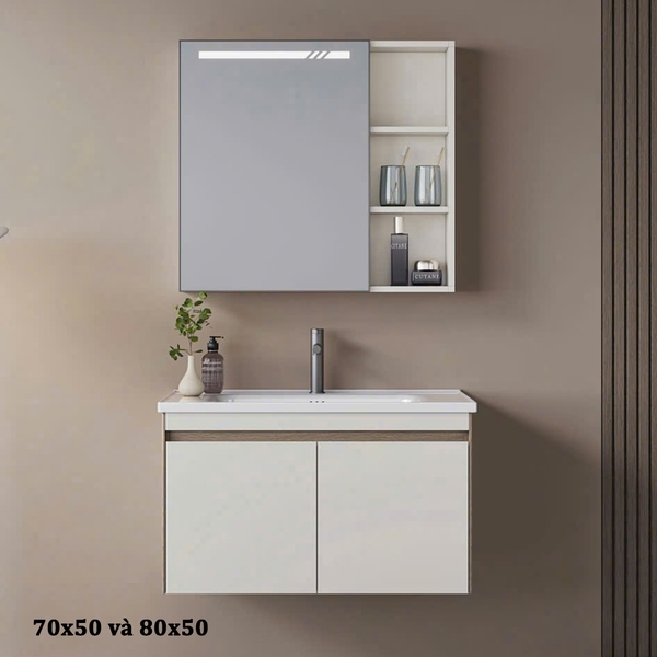 Bộ tủ chậu lavabo, tủ gương phòng tắm CR-298