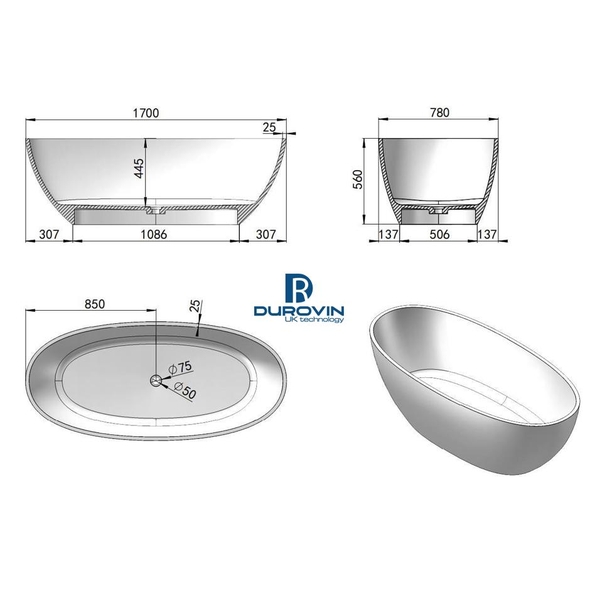 Bồn Tắm Đá Solid Suface DRV-6802