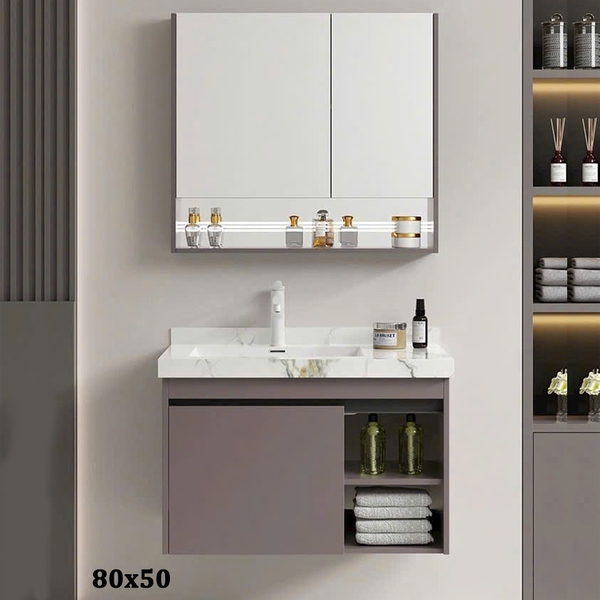 Bộ tủ chậu lavabo, tủ gương phòng tắm CR-221