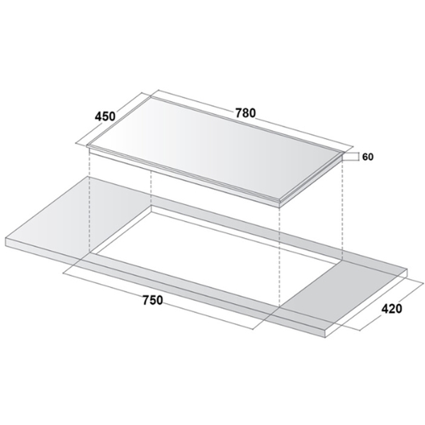 Bếp từ 3 vùng nấu Canzy CZ856HN