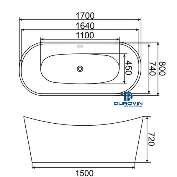 Bồn Tắm Hình Thỏi Vàng DRV-1202
