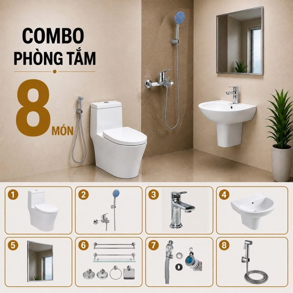 Combo phòng tắm, combo nhà tắm 01