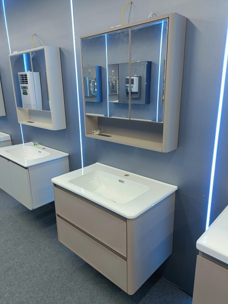 Bộ tủ chậu lavabo, tủ gương phòng tắm TC 032-80