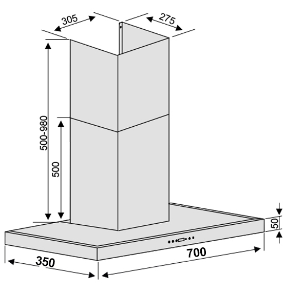 Máy hút mùi Lorca TA 6007TM | 8 công xuất | Sâu chỉ 35cm | 1300m/h | Nhập khẩu Malaysia