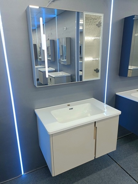 Bộ tủ chậu lavabo, tủ gương phòng tắm TC 028 -80