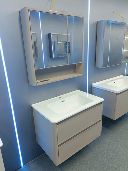 Bộ tủ chậu lavabo, tủ gương phòng tắm TC 032-80