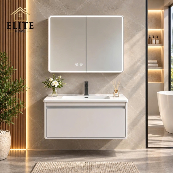 Bộ tủ chậu lavabo, tủ gương phòng tắm CR-808