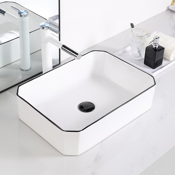 Chậu rửa mặt (lavabo) dương bàn F-CB019