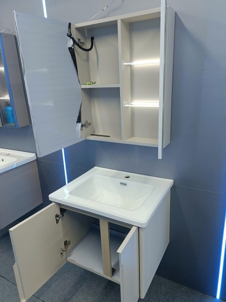 Bộ tủ chậu lavabo, tủ gương phòng tắm TC 028-60