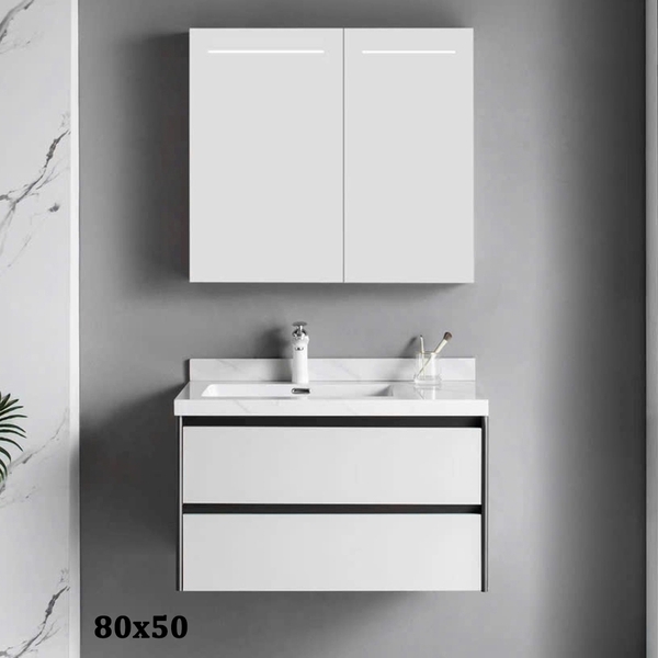Bộ tủ chậu lavabo, tủ gương phòng tắm CR-228