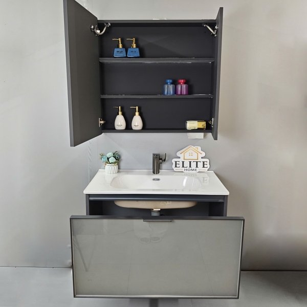 Bộ tủ chậu lavabo, tủ gương phòng tắm TC 034-80