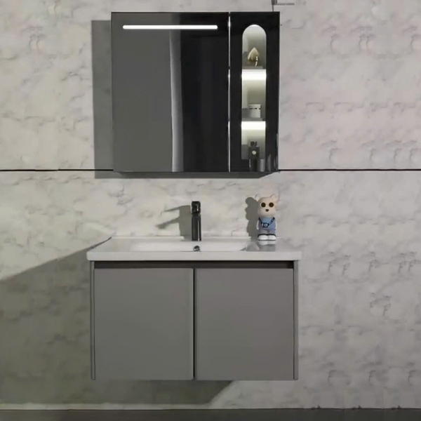 Bộ tủ chậu lavabo, tủ gương phòng tắm CR-801