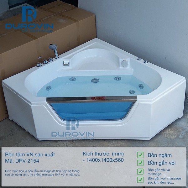 Bồn Góc Kính 1m4 DRV-2154