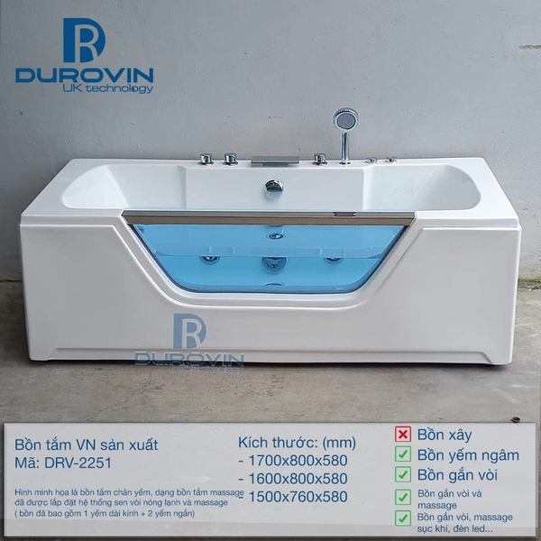 Bồn Tắm Kính 2251