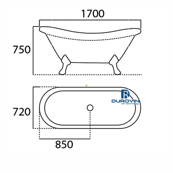 Bồn Chân Rồng 2 Đầu Bằng DRV2702
