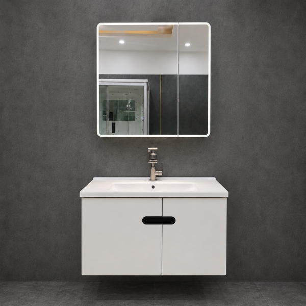 Bộ tủ chậu lavabo, tủ gương phòng tắm TC 2504
