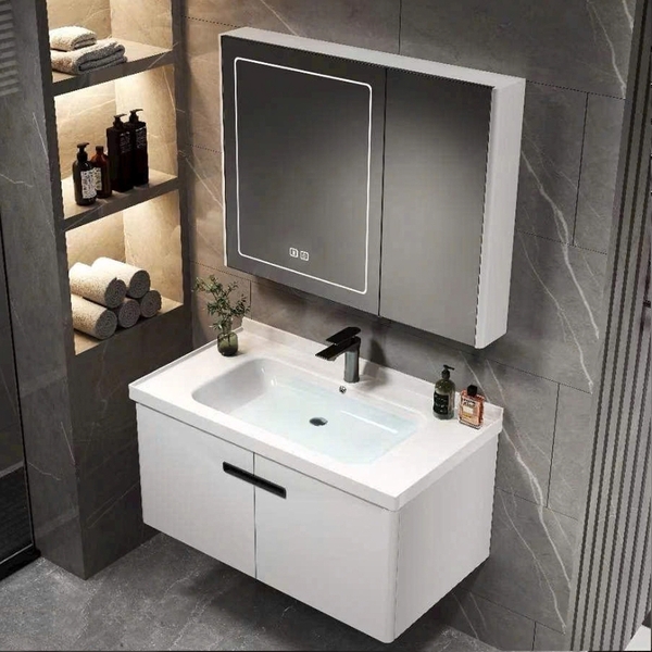 Bộ tủ chậu lavabo, tủ gương phòng tắm CR-237
