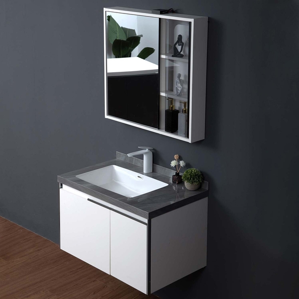 Bộ tủ chậu lavabo, tủ gương phòng tắm MW6631