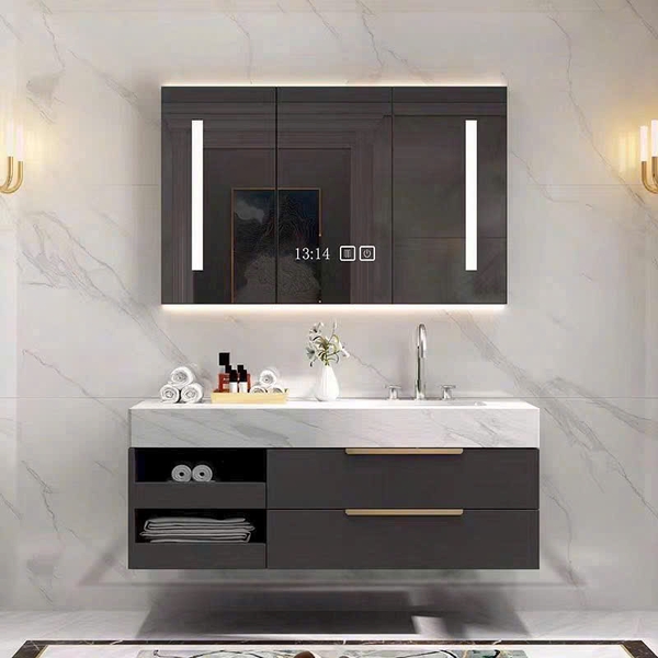 Bộ tủ chậu lavabo, tủ gương phòng tắm WL 2022