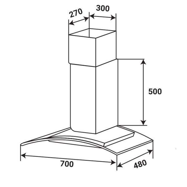 Máy Hút Mùi Kính Cong KAFF KF-GBT7007/GBT9007