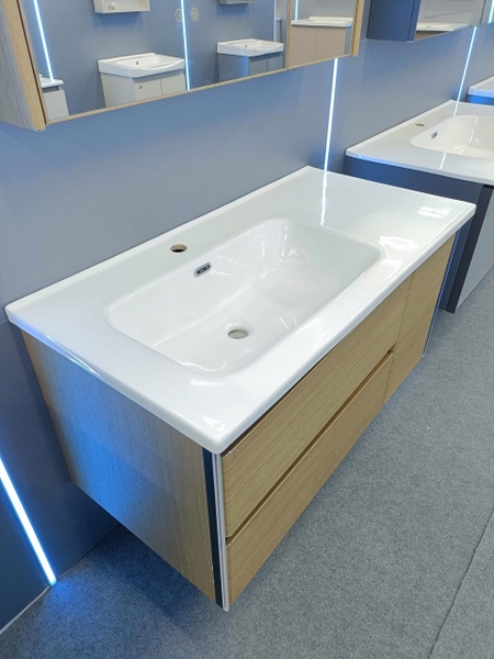 Bộ tủ chậu lavabo, tủ gương phòng tắm TC 033-100