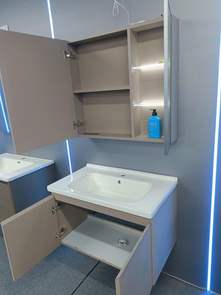 Bộ tủ chậu lavabo, tủ gương phòng tắm TC 029 - 80