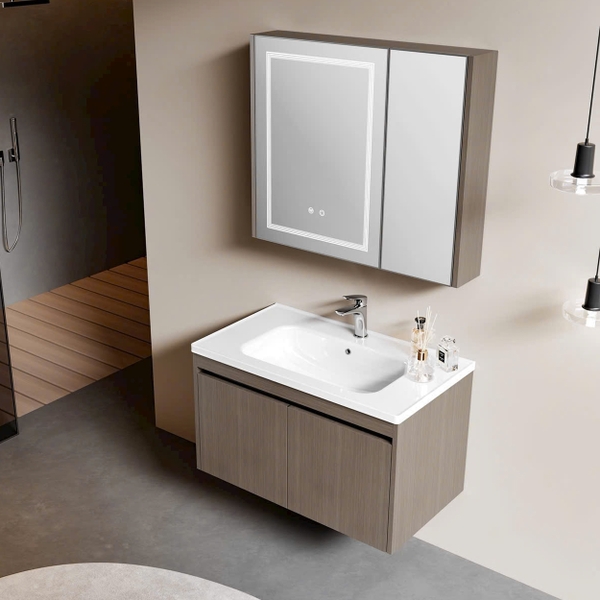 Bộ tủ chậu lavabo, tủ gương phòng tắm CR-831