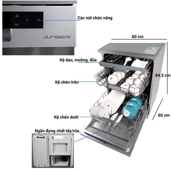 Máy rửa bát Junger DWJ-600