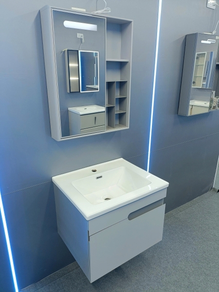 Bộ tủ chậu lavabo, tủ gương phòng tắm TC 021-60