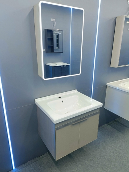 Bộ tủ chậu lavabo, tủ gương phòng tắm TC 012-60