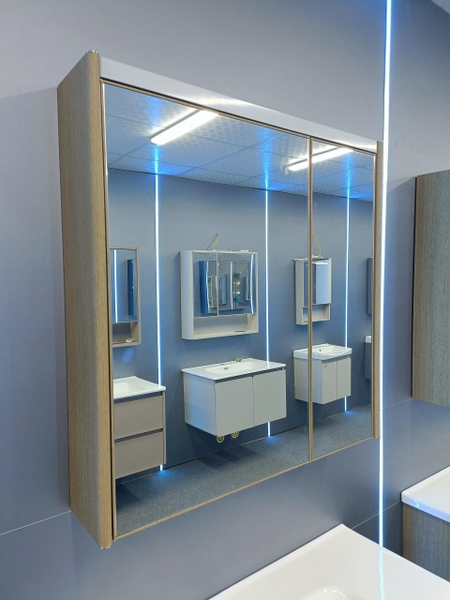 Bộ tủ chậu lavabo, tủ gương phòng tắm TC 033-80