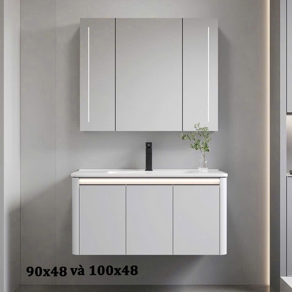 Bộ tủ chậu lavabo, tủ gương phòng tắm CR-286