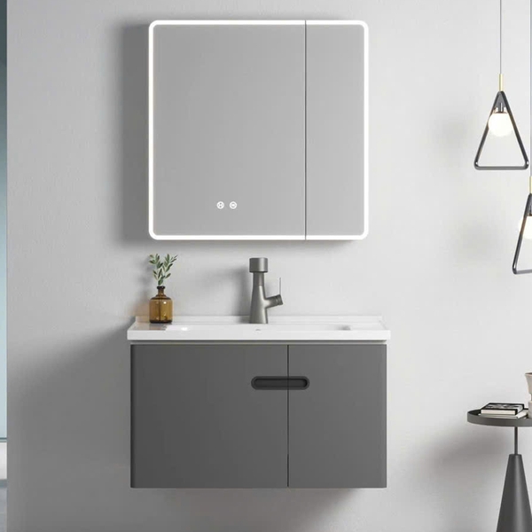 Bộ tủ chậu lavabo, tủ gương phòng tắm 2501-80
