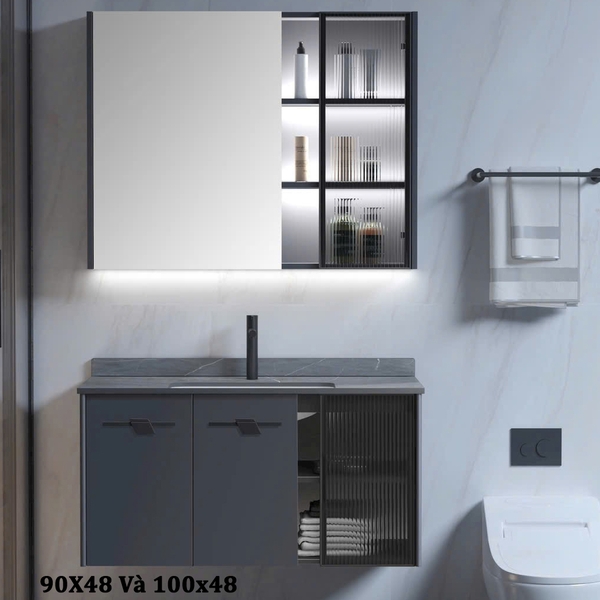 Bộ tủ chậu lavabo, tủ gương phòng tắm CR-213
