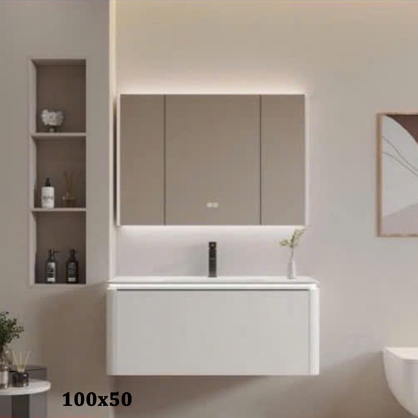 Bộ tủ chậu lavabo, tủ gương phòng tắm CR-284