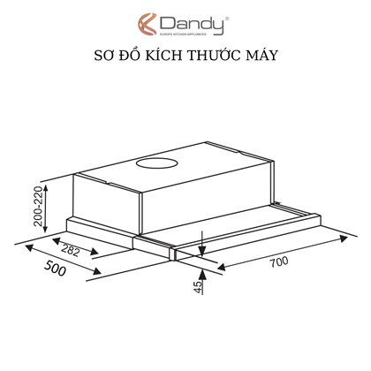 Máy hút khói cổ điển Dandy DY-N7004