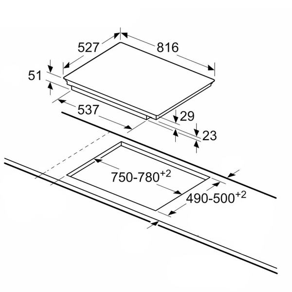 Bếp từ 4 vùng nấu Bosch PXE875DC1E series 8, vùng nấu đa nhiệm