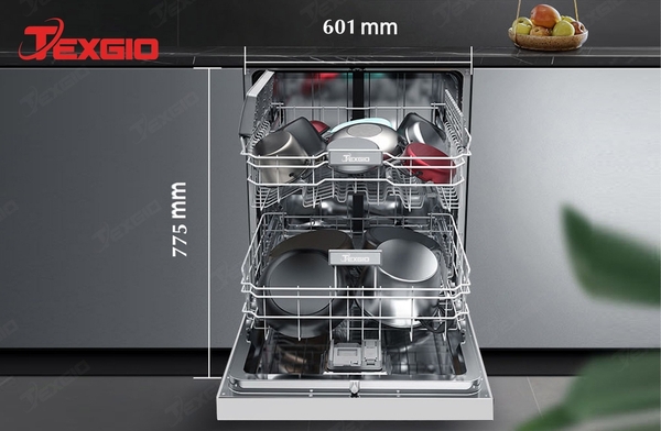 Máy rửa bát Texgio Dishwasher TG21H775B - 13 Bộ Sấy Khí Nóng, Diệt Khuẩn UV