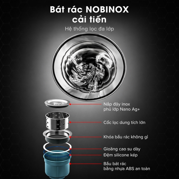 Chậu rửa bát NoBiNox NH905