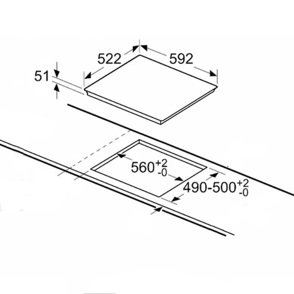 Bếp từ 3 vùng nấu Bosch PUC631BB5E Seri4