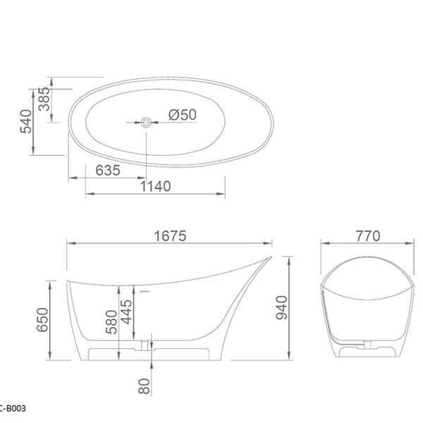 Bồn Tắm Đá Solid Suface DRV-6806
