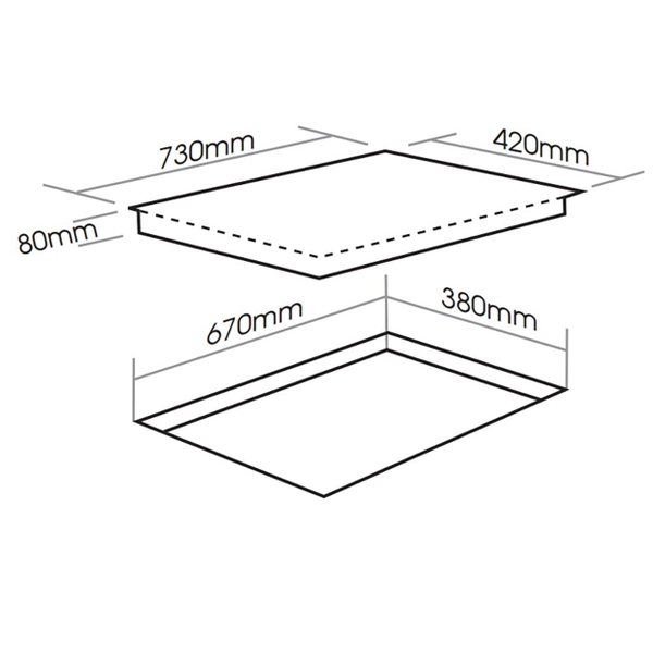 Bếp từ đôi Faster FS 988i mặt kính Schott