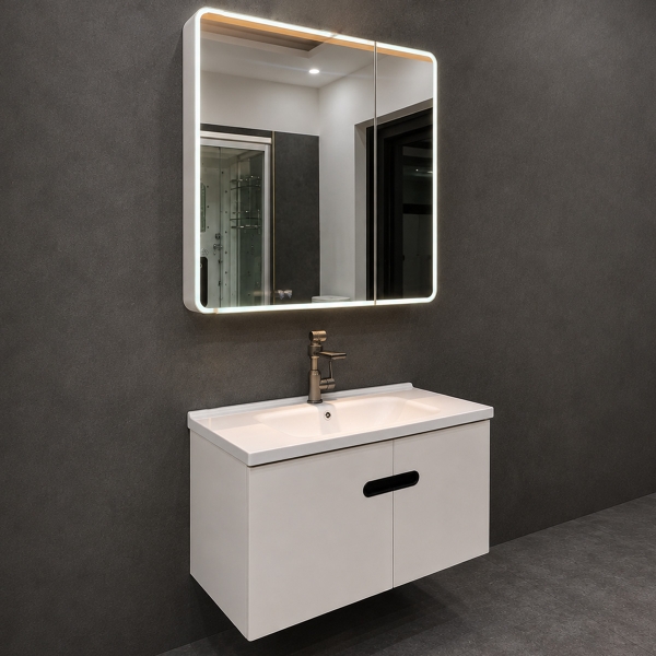 Bộ tủ chậu lavabo, tủ gương phòng tắm TC 2504
