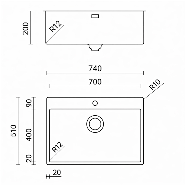 Chậu rửa bát NoBiNox NT675T