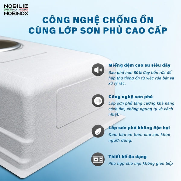 Chậu rửa bát NoBiNox NJ562D