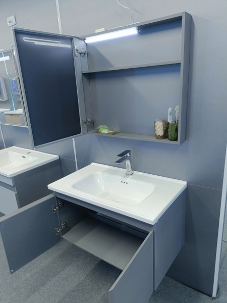 Bộ tủ chậu lavabo, tủ gương phòng tắm TC 020-80