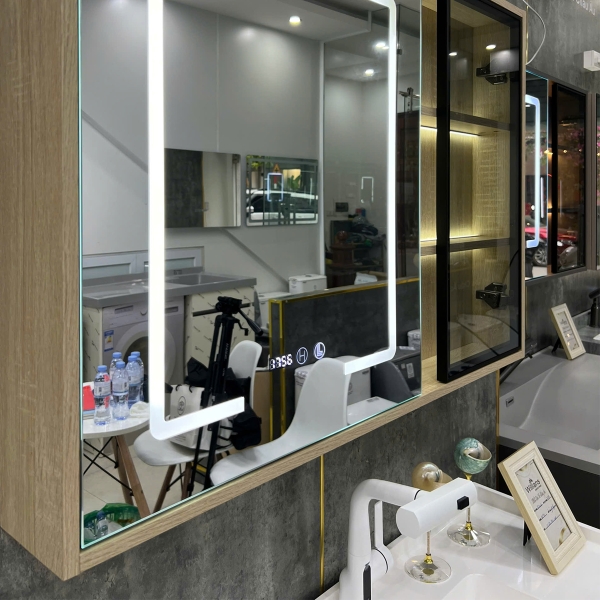 Bộ tủ chậu lavabo, tủ gương phòng tắm Wiliam