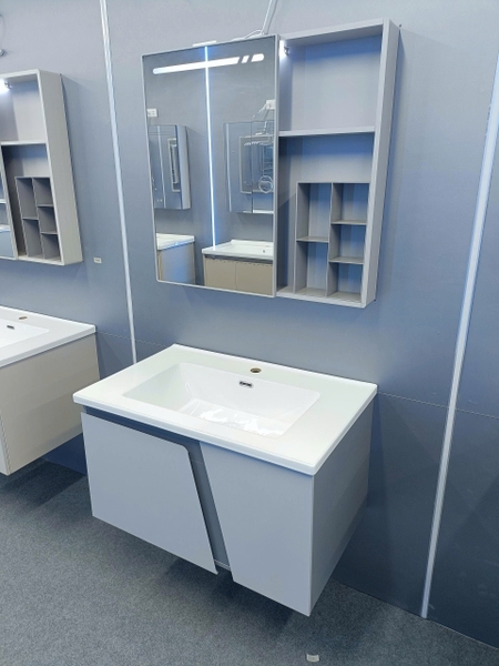 Bộ tủ chậu lavabo, tủ gương phòng tắm TC 018-80