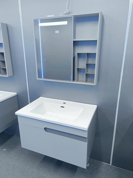 Bộ tủ chậu lavabo, tủ gương phòng tắm TC 021-80